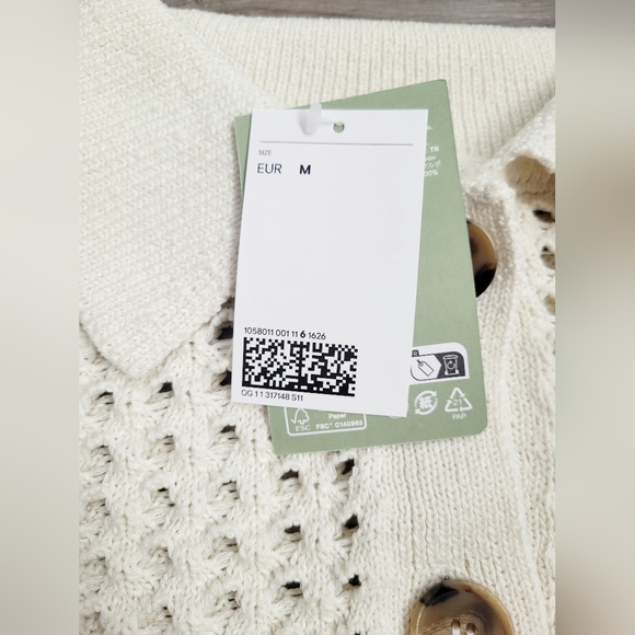 H&M Women's Oversized Knitted Cardigan Size M - Picture 6 of 7